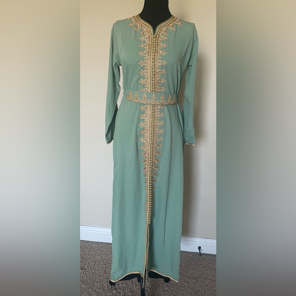 Juniors Teens Moroccan Caftan Kaftan Moroccan Green